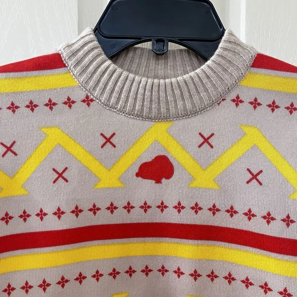 Peanuts Snoopy Fair Isle Sweater Sweatshirt Kids Size 140 US 9-11 NWT